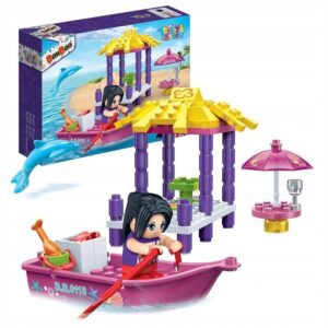 BanBao 6133 Trendy Beach – Pontile e Barca da Spiaggia: Set Costruzioni 62 Pezzi