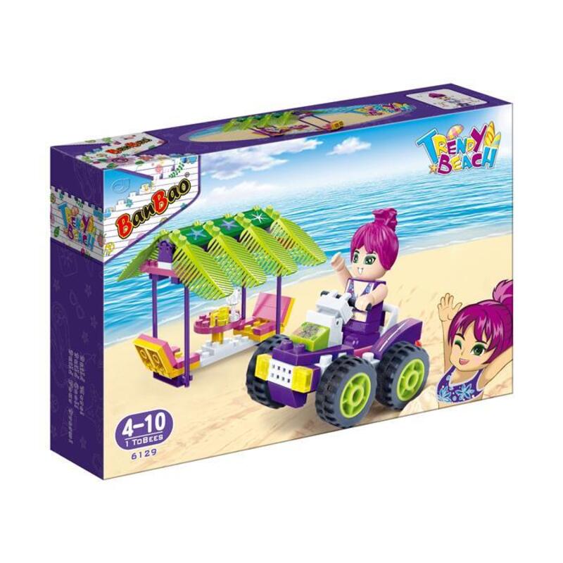BanBao 6129 Trendy Beach – Quad da Spiaggia e Torretta: Set Costruzioni 108 Pezzi