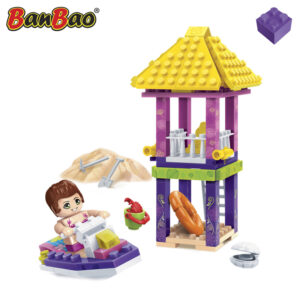 BanBao 6130 Trendy Beach – Torretta di Salvataggio e Moto d'Acqua: Set Costruzioni 95 Pezzi