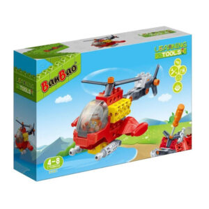 BanBao Learning Tools - Elicottero Rosso a Mattoncini (Set 9721)