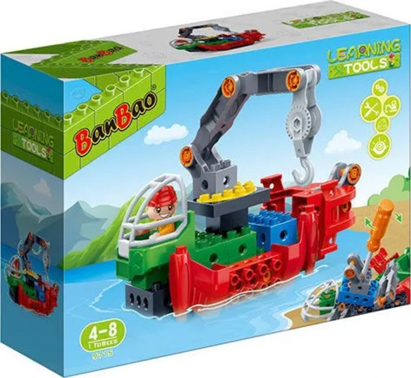 BanBao Learning Tools - Nave da Lavoro a Mattoncini (Set 9715)