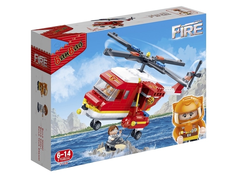 Elicottero Pompieri Giocattolo BanBao 7128 – Set Costruzioni