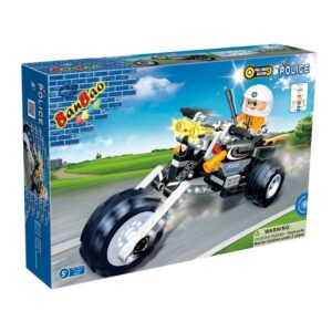 Motocicletta della Polizia Giocattolo Pull-Back BanBao 8352 – Set Costruzioni 140 Pezzi